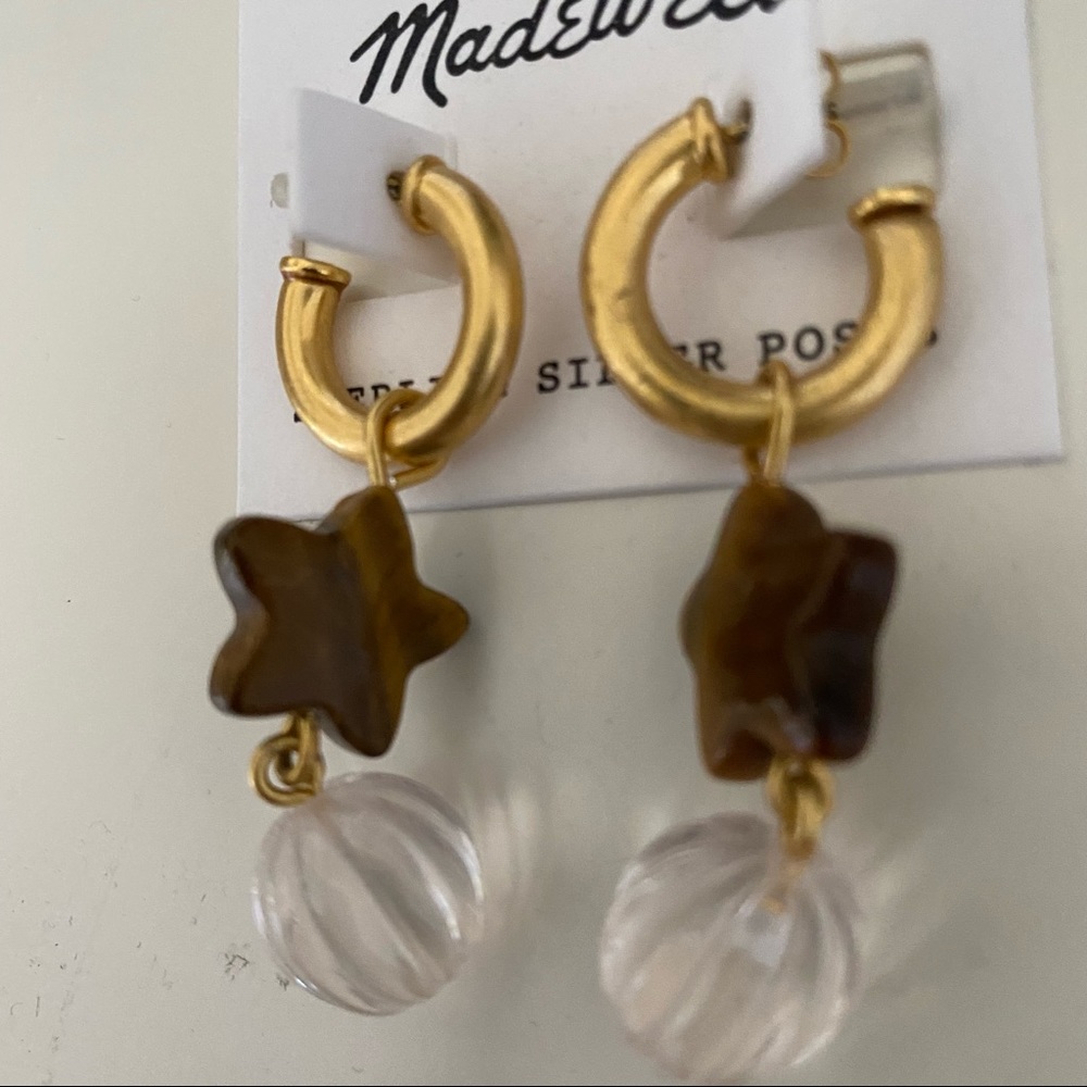 Star Stack Charm Hoop Earrings - image 6